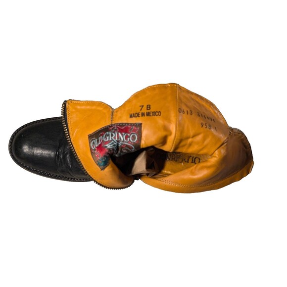 Old Gringo Black with tan star Stone Detail Women’s Western Boots Size 7B - Picture 4 of 6